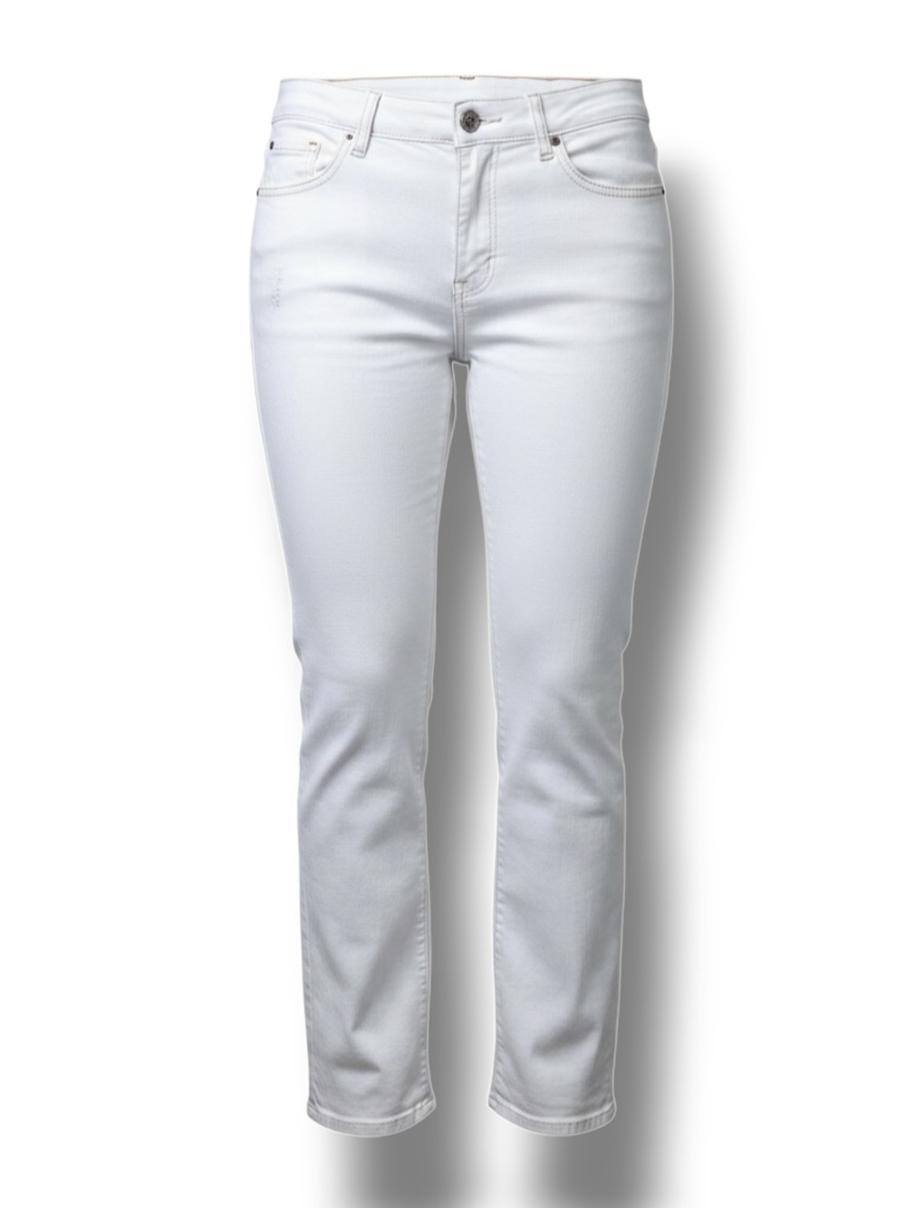 Foster Jeans Women’s Veronica Bootcut White Jeans Mid-Rise White, size 14